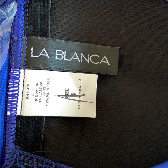 La Blanca Island Goddess Ruched Bandeau Swimsuit - Picture 10 of 11